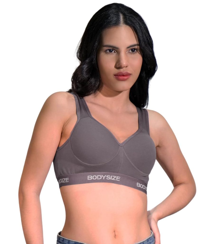 BODYSIZE Women's Everyday Wear Wire Free Padded Sports Bra SF-28 (Heavily Padded, Gym, Yoga Bra) | Everyday Wear, Sweat Absorbent, Soft Cotton Fabric for Ultimate Comfort (B Cup)