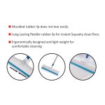 Cello Kleeno Standee Floor Wiper| Flexible Rubber Lip | Brush Body Plastic & Steel Rod | Lightweight | Cleaning Tool | Cleaning Home, Kitchen, Bathroom | Blue and White - Image 5