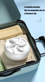 ZAHIRA ENTERPRICE Mini Washing Machine Turbine Washing Machine Washing Machine Door Hinge UlTrAsOnIc Lightweight Turbo Washer with USB Cable for Home Camping DoRmS Business College Rooms TR1 - Image 3