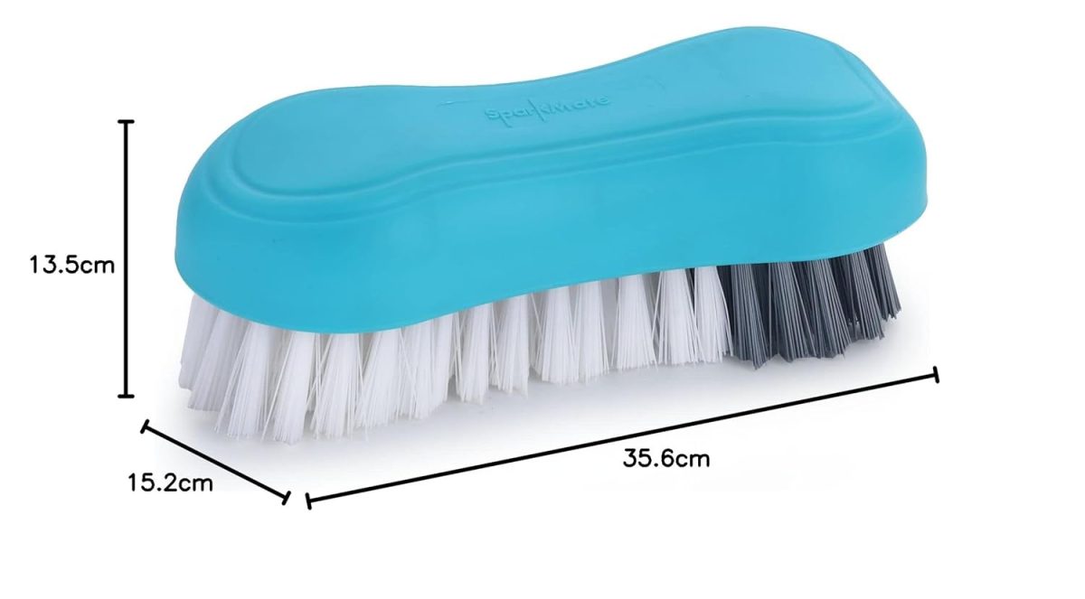 Sparkmate By Crystal Premium Cloth Brush, with Soft & Hard Bristles, Assorted, Plastic - Image 6