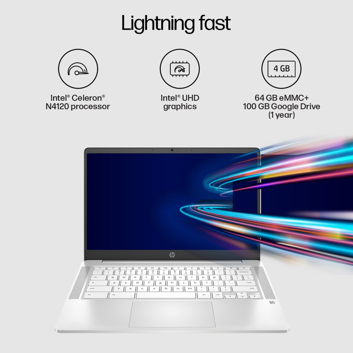 (Refurbished) HP Chromebook x360, Intel Celeron N4120, 14-inch (35.6 cm), HD, 4GB LPDDR4, 64GB eMMC, Intel UHD Graphics, Thin & Light, Dual Speakers, BrightView Display (Chrome 64, White, 1.49 kg), ca0505TU - Image 4
