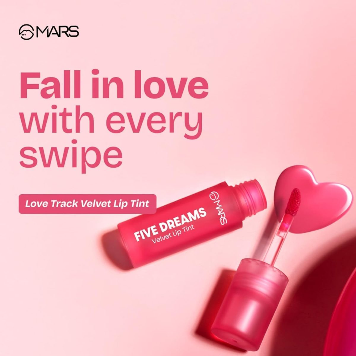 MARS PREMIUM Love Track Velvet Lip Tint (2.8ml) (ONE LOVE) | Velvet Matte Finish | Non-Sticky & Lightweight | Highly Pigmented | Comfortable Wear | 6 Flattering Shades-sh7711 - Image 4