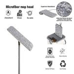 Mop Heavy Quality Floor Mop with Bucket, Flexible Kitchen tap Flat Squeeze Cleaning Supplies 360 Flexible Head/2 Reusable Pads Clean Home Floor Cleaning - Image 6