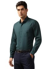 Peter England Men Polycotton Premium Wonder Fabric Slim Fit Full Sleeve Striped Formal Shirt - Image 2