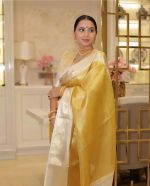 Women's Glory Womens Kanjivaram Banarasi Silk Saree Blend Woven Zari with Jacquard Woven Unstitched Blouse Piece. - Image 4