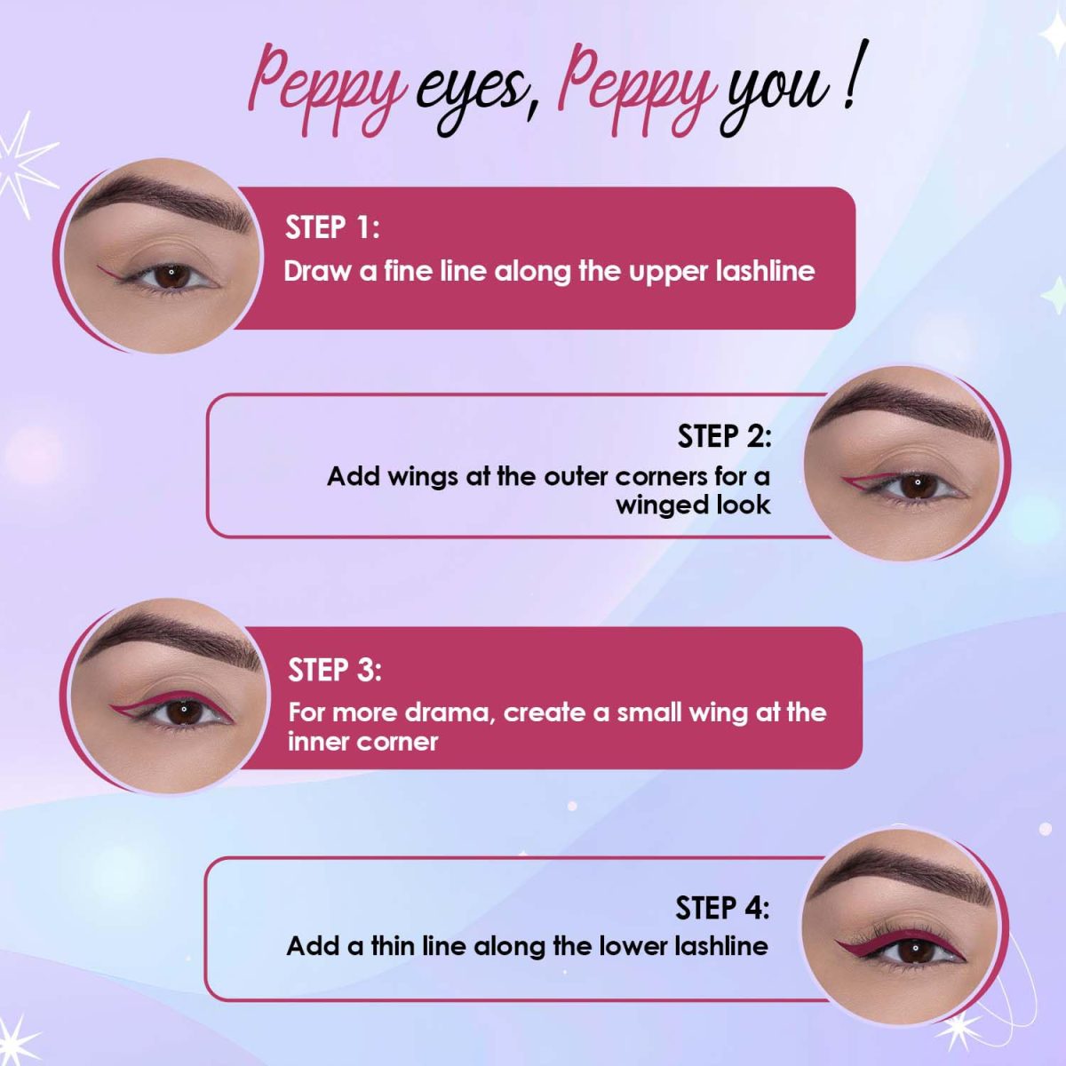 Glam21 Peppy Vibes Eyeliner |Matte Finish Stays up to 10 Hours |Smudge-Proof & Water-Proof |Long Lasting Eyeliner | Precision application| Blue Fizz-0.4g - Image 5