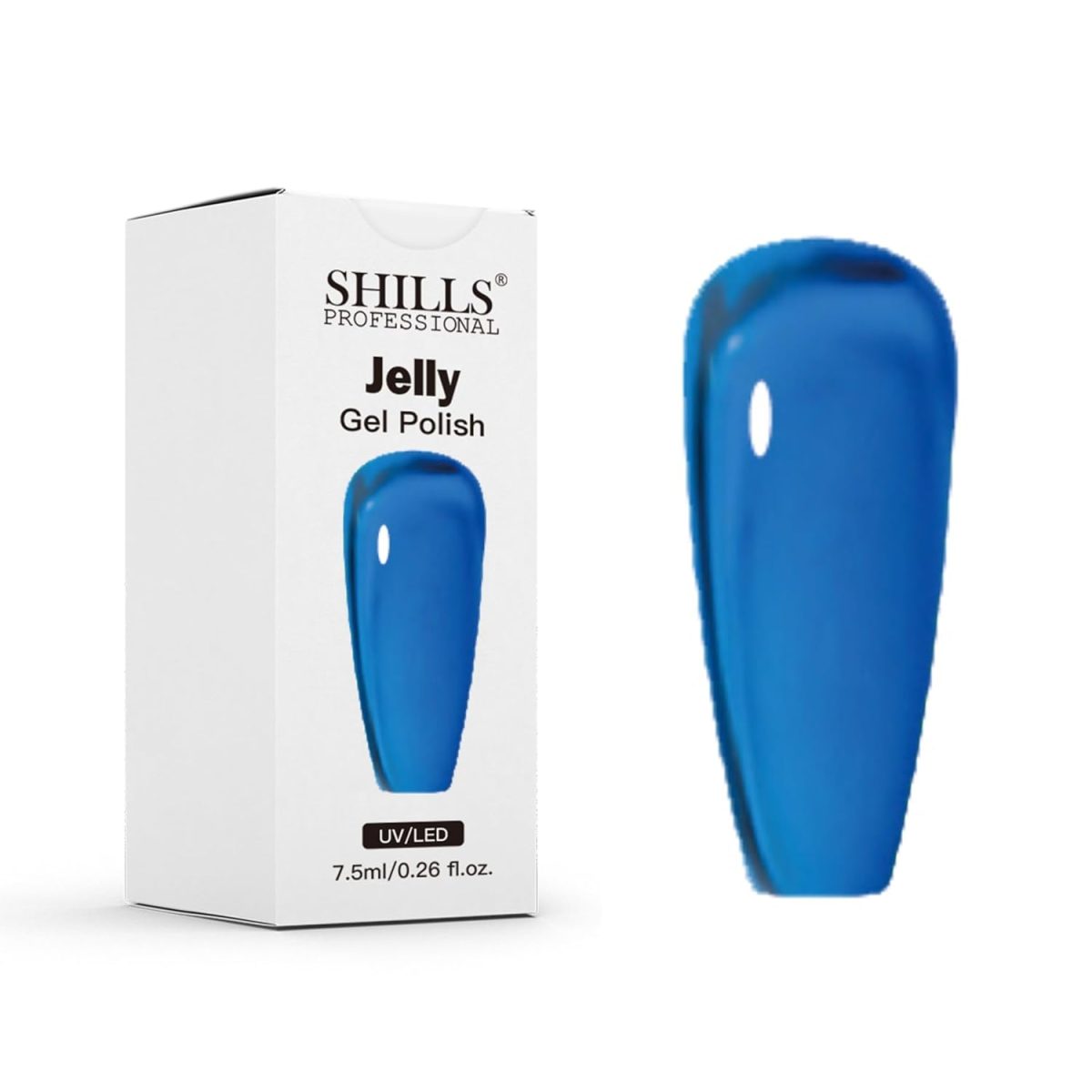 Shills Professional Jelly UV/LED Gel Polish, 7.5ml (Blue, 7.5 Ml)