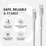 Portronics Konnect X Type C to 8-Pin 27W Fast Charging Cable, Premium TPE Material, Support to all Lightning Devices 1M Length(White) - Image 2