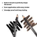Lamel-401 Eyebrow Pencil Black, Aloe Vera & Vitamin E, Perfectly Shape the Brows, Smudge Proof & Long Lasting, Easy-To-Use Design, Eyebrow Pencil for All Skin Tones - 1.7gm - Image 2