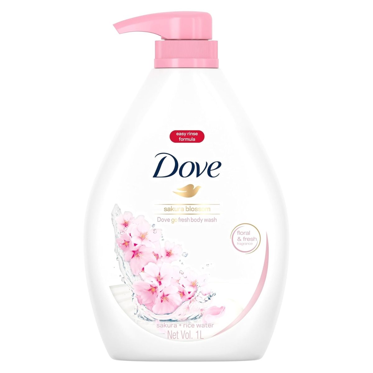 Dove Refreshing Sakura Blossom Body Wash with Himalaya Pink Salt for Replenished Skin, 1L - Image 2