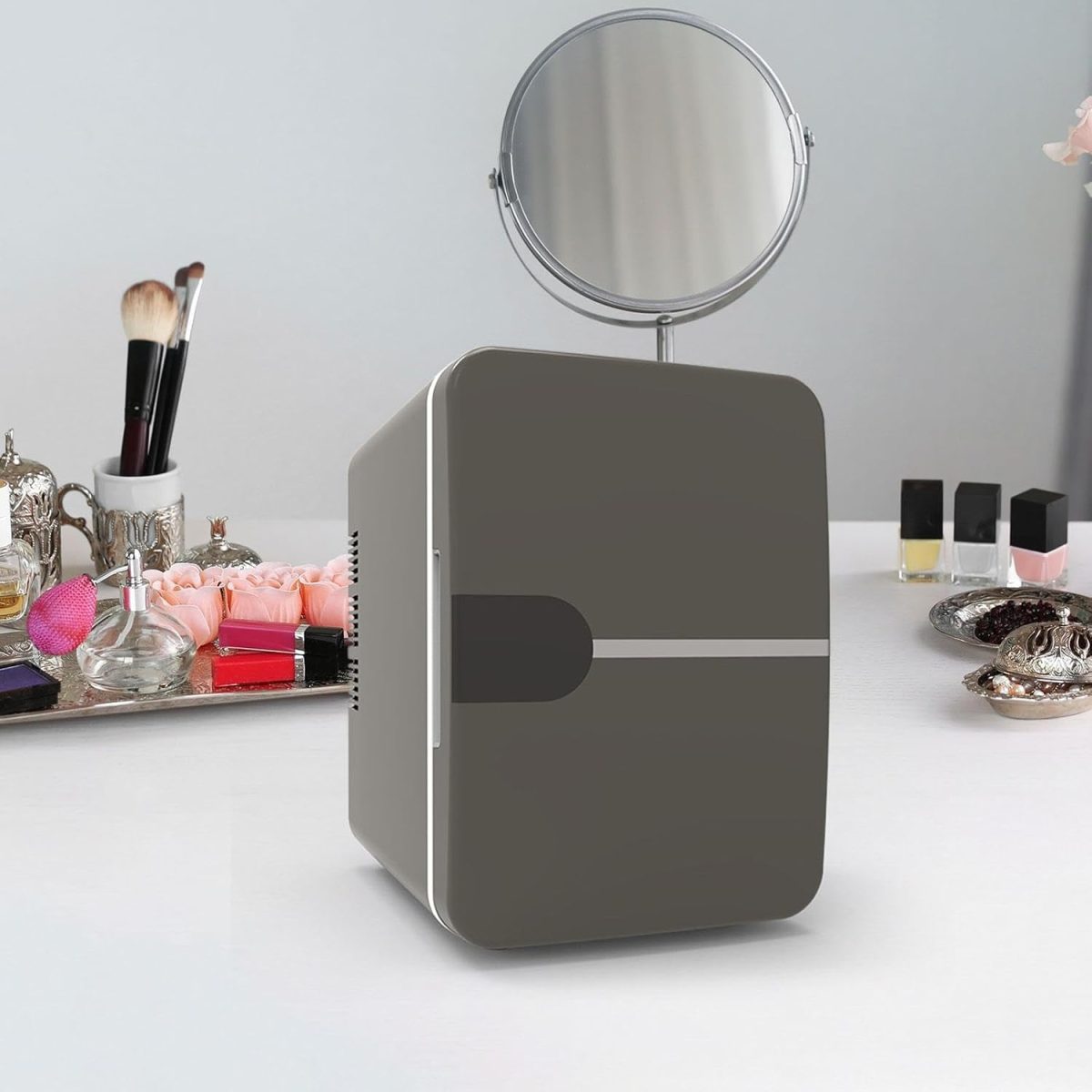 ARTISOUL® Mini Fridge 4L Food Multipurpose Mini Personal Fridge for Car Home Dorm Room Gray | Major Appliances | Refrigerators & Freezers | Mini Fridges - Image 5
