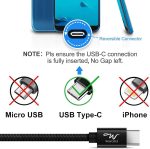 Wayona Type C 3Meter Nylon Braided 65W/3A Fast Charging USB C Long Cable Compatible for Samsung Galaxy S24, S23, S22, iPhone 15 Series, Android Auto, Apple CarPlay (10 FT Pack of 1, Black) - Image 4
