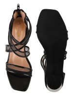 Shoetopia Patent Multi Cross Strap Block Heeled Sandals for Women & Girls - Image 5