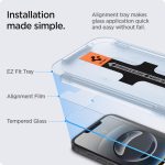 Spigen EZ Fit Tempered Glass Screen Protector Guard for iPhone 16e/14/13/13 Pro - 2 Pack - Image 3