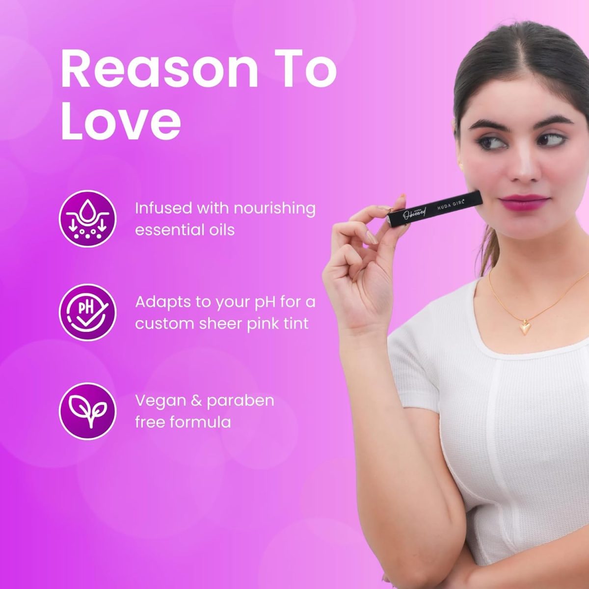 PH - Color Changing Black to Pink Sheer Tint, Lipstick for Dusky Skin Tone, Matte Lipstick Waterproof, Long Lasting, Non-Transfer, Smudge-Proof - Image 7