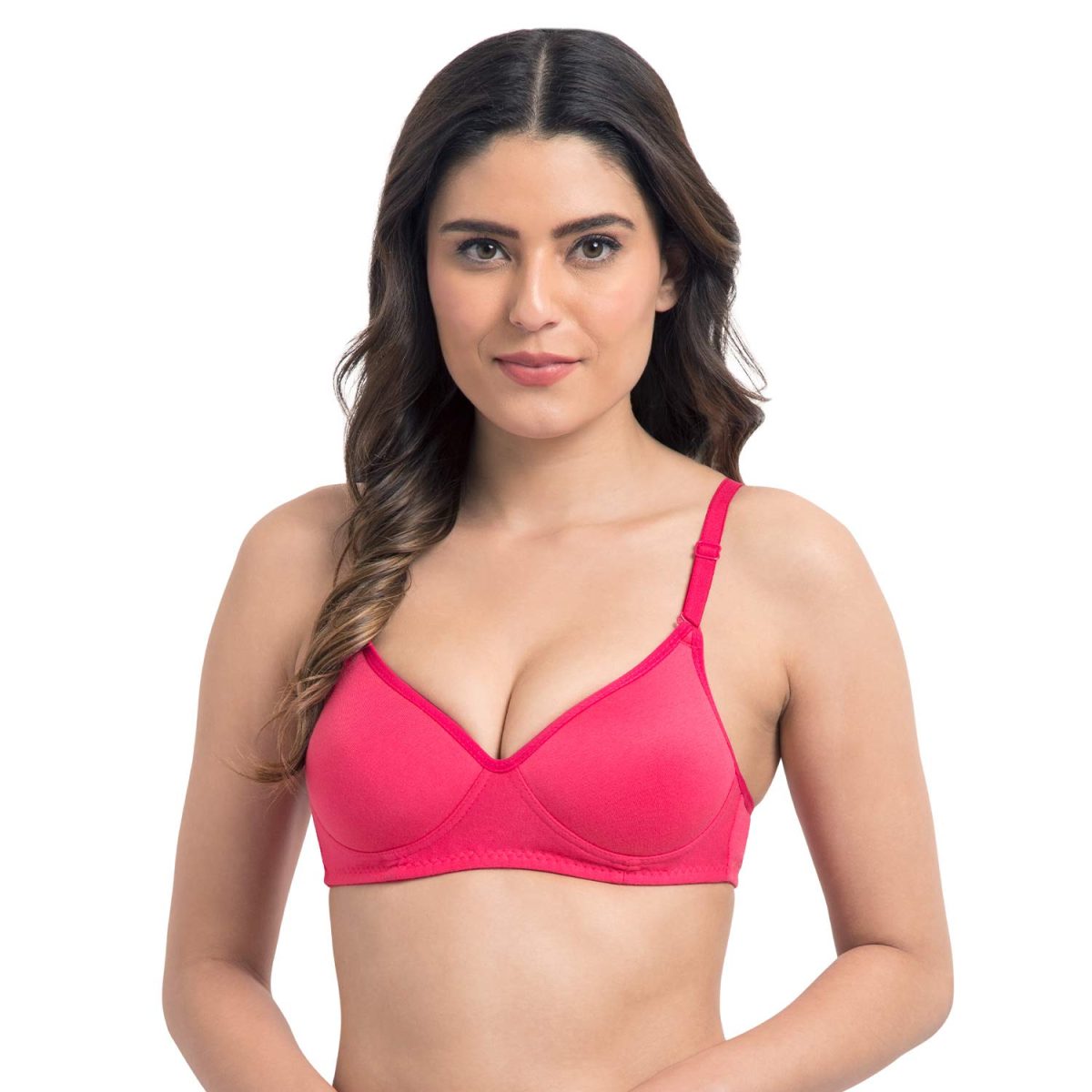 Komli Women's Cotton Polyester Lightly Padded Wire Free t Shirt Bra - Image 2