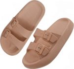 Richmen Women Open Toe Slide Sandals Flip Flops EVA Summer Slippers Non-Slip Buckle Clog Mules for Girls Lightweight Cushioned Footwear