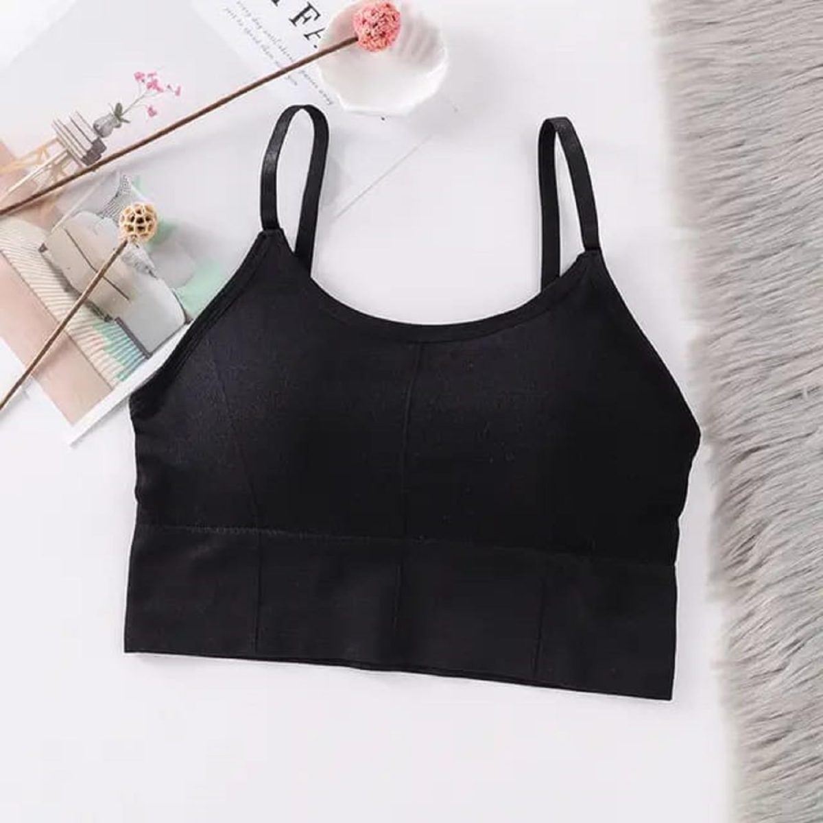 TOOD FASHION Women's Cotton Blend Adjustable Strap Sports Lightly Padded Bra Combo of 2 - Image 3