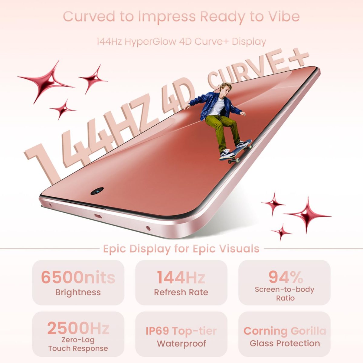 realme 15 5G Smartphone 8+128GB Pink,144Hz HyperGlow 4D Curve Display,7000mAh Battery,80W SuperVOOC,Dual 50MP 4K Cameras,Dimensity 7300+ Chipset,IP69 - Image 4