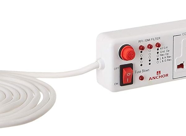 Anchor by Panasonic Spike Guard- 4 Universal Socket Shutter with Individual Switch - 4 Mtr (22569)