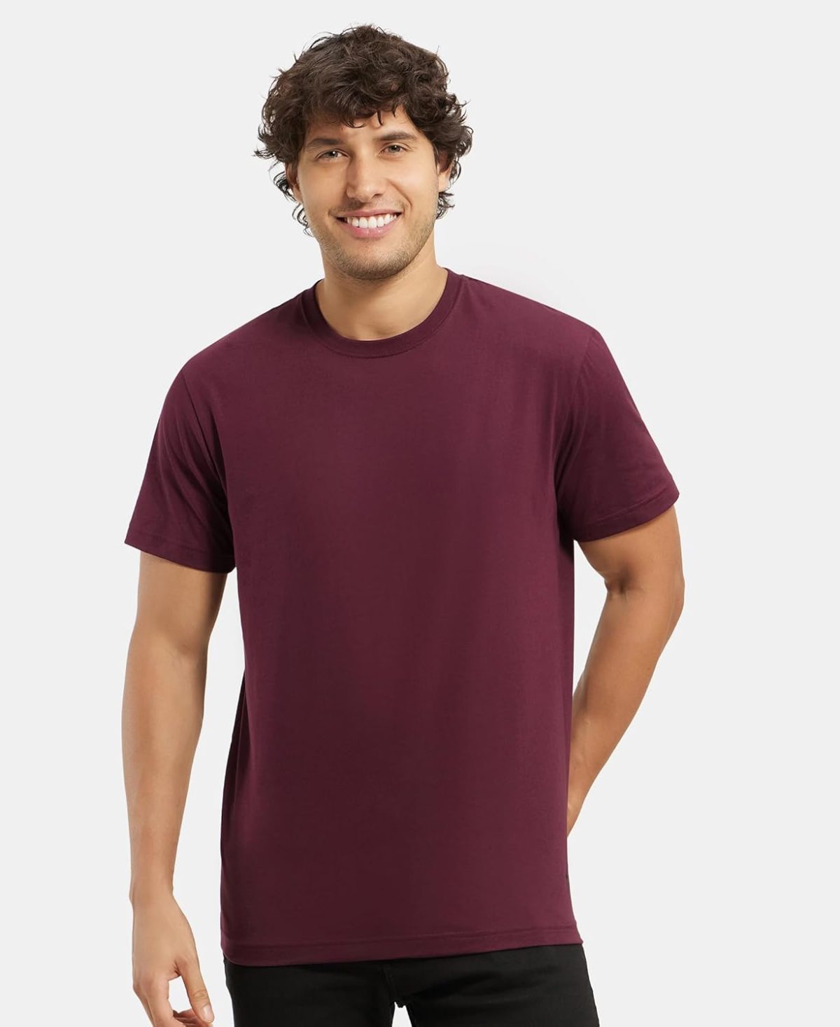 Jockey Men's Super Combed Cotton Regular Fit 2714 Rich Solid Round Neck Half Sleeve T-Shirt (Pack of 2) - Image 10