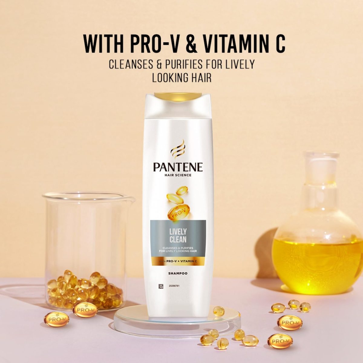 Pantene Advanced Hair Care Solution Lively Clean Shampoo, 400 ml - Image 2