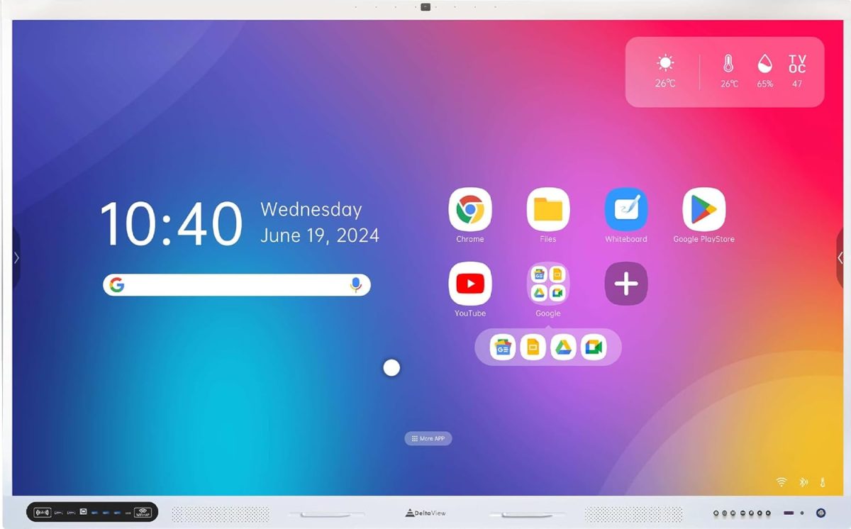 DeltaView Blaze - Interactive Flat Panel 65" | Android 13 Smart Digital Board | 16GB RAM 256GB ROM