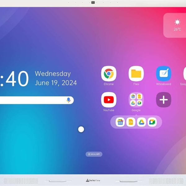 DeltaView Blaze - Interactive Flat Panel 65" | Android 13 Smart Digital Board | 16GB RAM 256GB ROM
