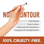 C2P PRO Nose Contour Multipurpose Brush for Jawline, Face, Cheeks, Eye Shadow, Forehead, Makeup Blending with Wooden Handle, V-Shape, Professional Makeup Brush - Image 5