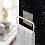 Zollyss Magic Sticker Series Self-Adhesive Plastic Towel Holder Hanger (White) - (Pack of 1) - Image 6