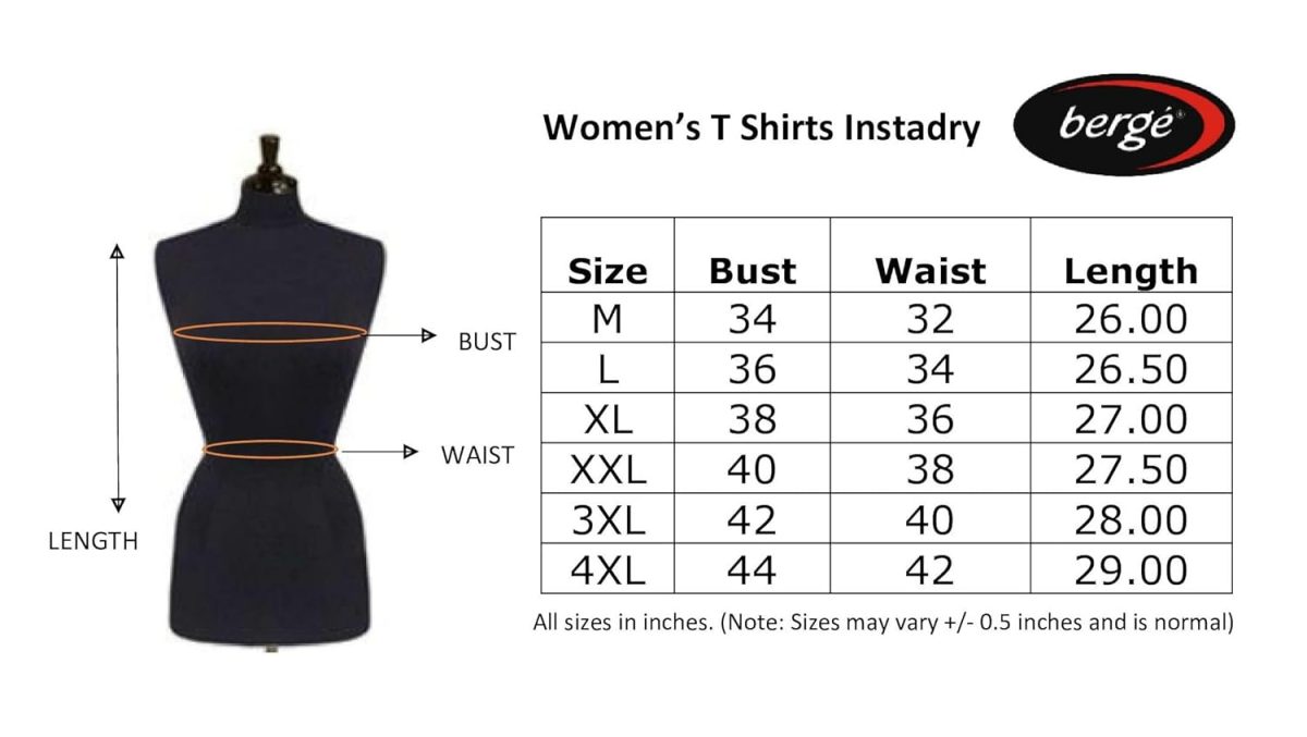 berge' Ladies Polyester Dry Fit Western Shirts & Tshirts for Women, Quick Drying & Breathable Fabric, Gym Wear Tees & Workout Tops (Black Colour) - Image 6