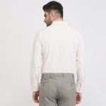 Park Avenue Men Slim Fit Structure Pattern Poly Cotton Blend Semi Cutaway Collar Full Sleeve Formal Shirt - Image 4