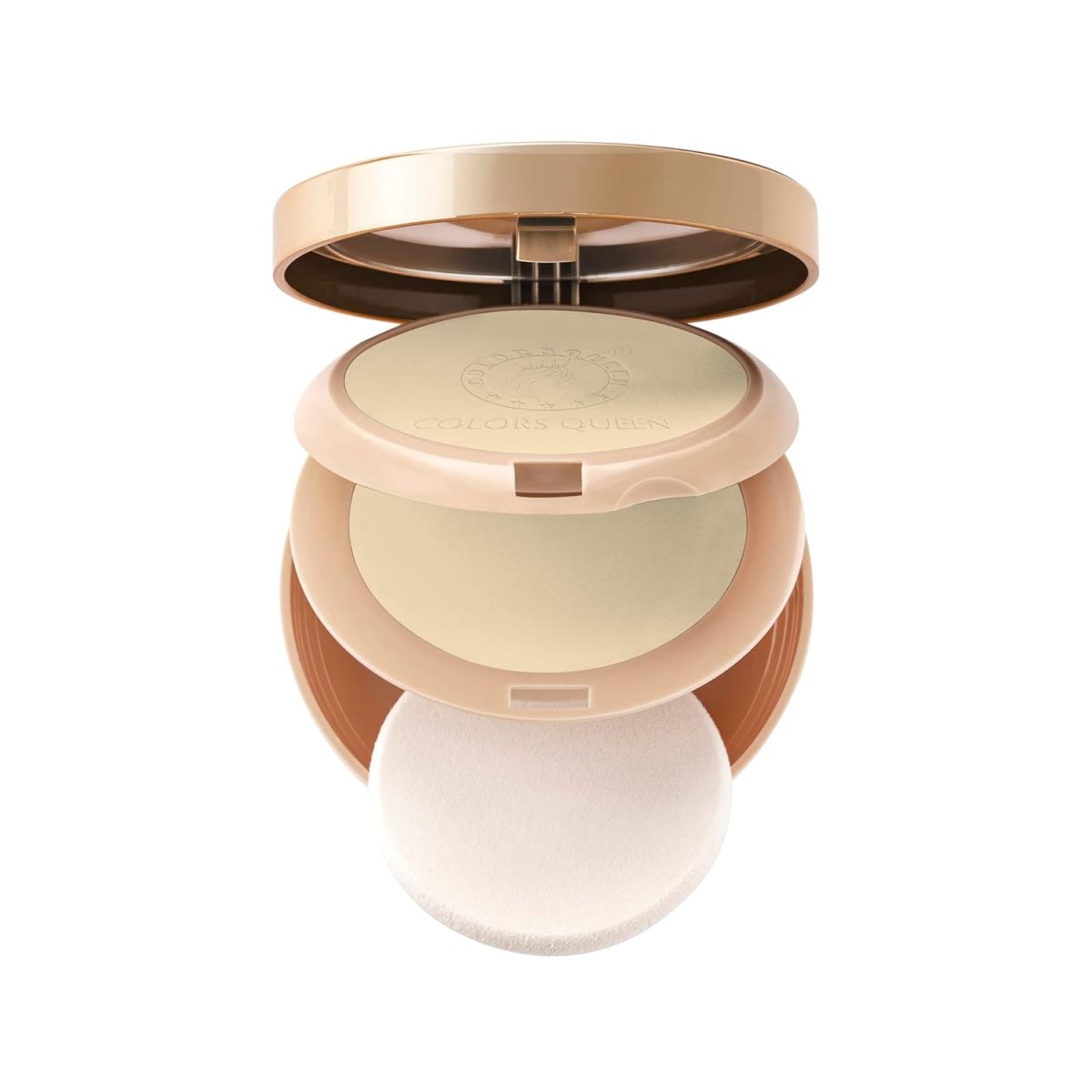 Colors Queen 2 in 1 Brightness Compact Powder | Oil Control, Lightweight Compact Powder with SPF to Protect Skin from Sun | compact powder for women (01 - Ivory) - Image 3