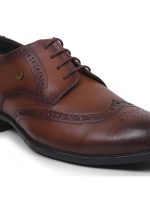 Liberty Fortune BELGIUM01E Men’s Formal Oxford Shoes - Black, Tan - Synthetic Leather Lace-Up with Cushioned Footbed - Stylish Wedding and Office Footwear - Comfortable and Lightweight - Image 6
