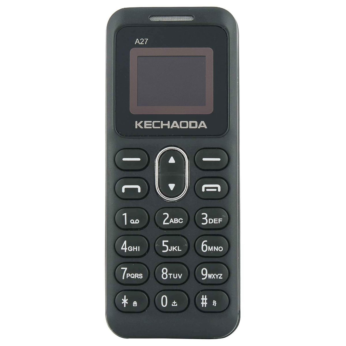 KECHAODA A27 Keypad Dual Sim Mini Mobile Phone with External Memory Slot 1.68cm (0.66 inch) Display Only Mobile Phone & Charging Cable in Box, Battery,No Charger - Grey