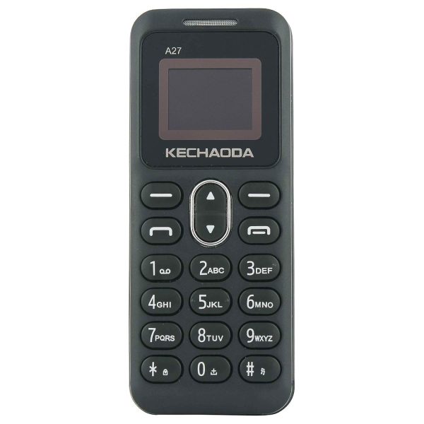 KECHAODA A27 Keypad Dual Sim Mini Mobile Phone with External Memory Slot 1.68cm (0.66 inch) Display Only Mobile Phone & Charging Cable in Box, Battery,No Charger - Grey