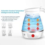RENESMEE Travel Folding Electric Kettle, Fast Boiling, Portable Electric Kettle, 600ml Boil Dry Protection, 100-240V Food Grade Silicone Foldable Kettle (multicolor), 600 watts - Image 2