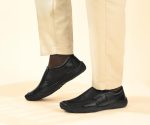 LOUIS STITCH Formal Shoes for Men | Genuine Leather Slip-On Loafers | Ultra-Light Rubber Sole Formal Shoes | Jet Black | LSAXSO - Image 2