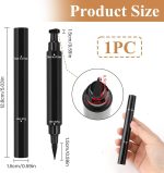 Ghelonadi 2 In 1 Eyeliner Pen Waterproof With Makeup Star Shape Stamp Double Heads For Body Face Painting Long Lasting Liquid Matte Eye Pen Makeup Tool Kit (Pack Of 1Pc), Black - Image 2