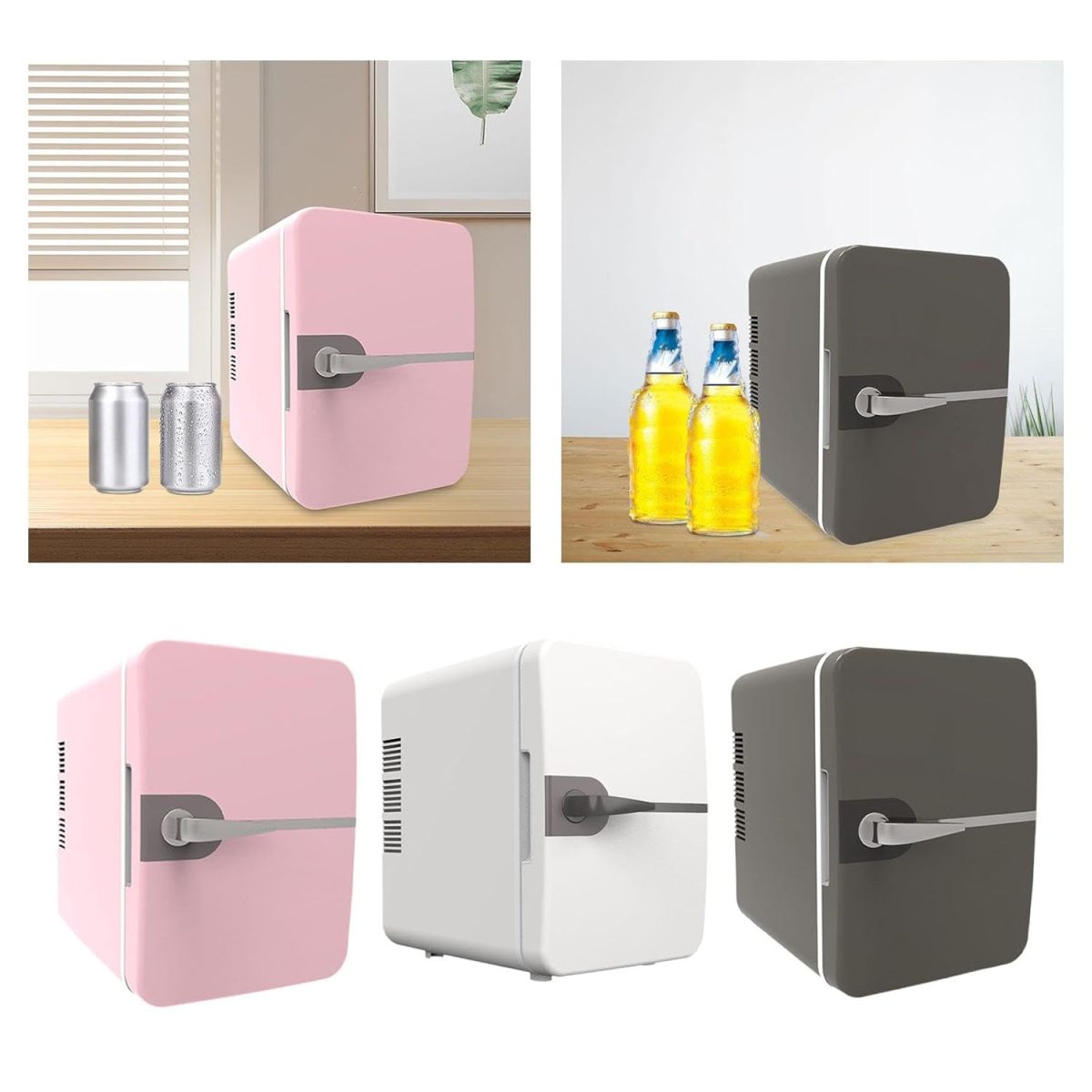 ARTISOUL® 6L Mini Fridge Freestanding Beverage Refrigerator Coolers for Office Bar Home Pink | Major Appliances | Refrigerators & Freezers | Mini Fridges - Image 4