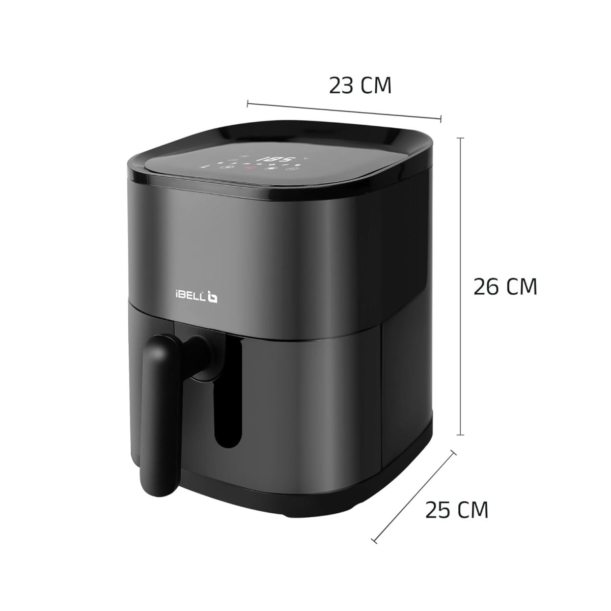 iBELL AEROFRY420DM Air Fryer 4.2 Litre - 1500W with Multiple Cooking Options, Dishwasher Safe, Non-stick Coating & Adjustable Temperature Control (Black) - Image 7