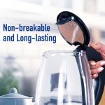 KENT Elegant Electric Glass Kettle (16052), 1.8L, Stainless Steel Heating Plate, Borosilicate Glass Body, Boil Drying Protection - Image 4
