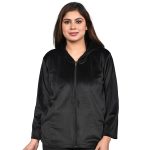 Kripto Katrox Clothing Women's Winter Wear Velvet Hooded Neck Sweatshirt