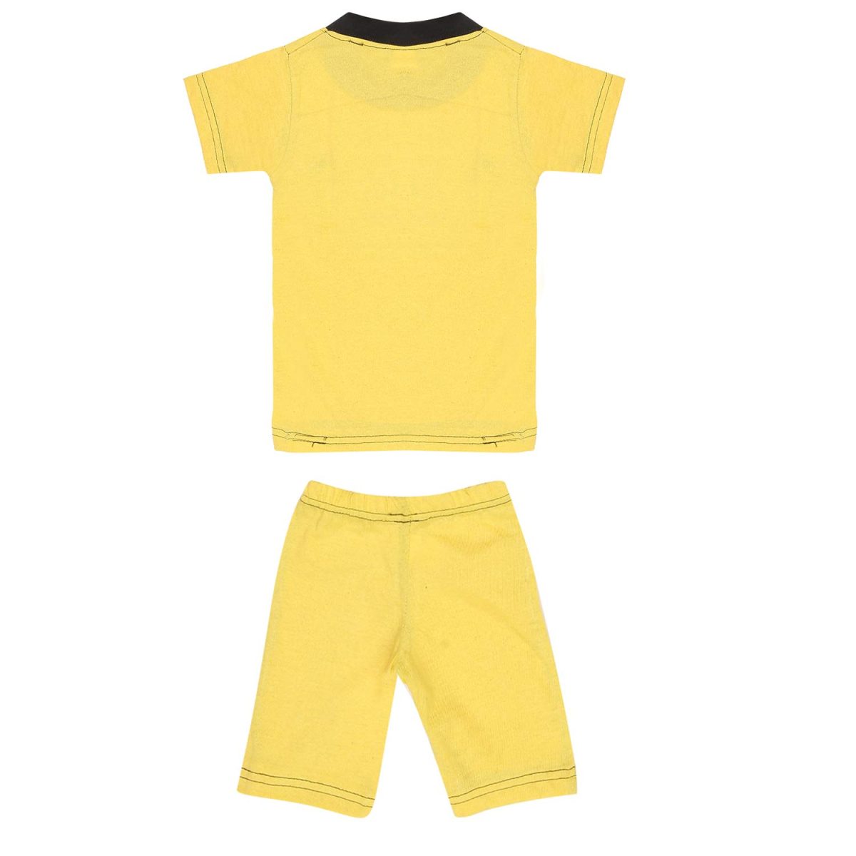 SR Kids Boys Cotton Half Sleeve Rib Neck Self Design Tshirts and 3/4 Shorts Multi-Color Pack of 5 - Image 4