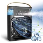 Mabron (Feel the summer with 15 Years Warranty) Black Portable Air Conditioner Fan. Best this USB-powered mini AC combines a desk fan, and mini cooler with 3-speed modes_Multicolor - Image 6