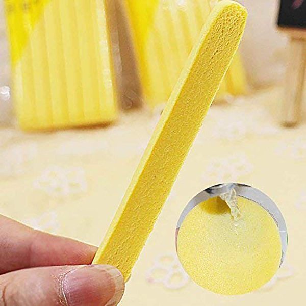 Harsh Love Facial Magic Cleaning Wash Puff Sponge 12 Stick Face Cleansing Pad Soft, Yellow