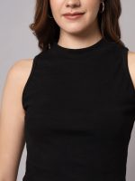 FUNDAY FASHION Women's Solid Ribbed Crop Tank Regular Fit Top For Women's - Image 4