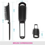 Vega Folding Hair Brush with Mirror, Color May Vary - Image 3