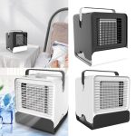 SILNOVO® Mini Portable Air Conditioner Fan USB Air Cooler Fan with LED Lights Black (68015407FEZ) - Image 6