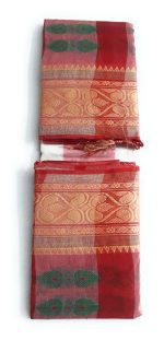 PuJoy Women's Handloom Cotton Saree - Image 8